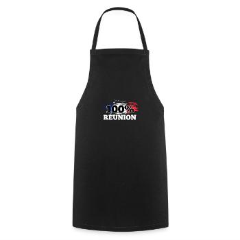 Réunion - Tablier de cuisine - noir - Devant - AI Model Male 185 dark (185cm)