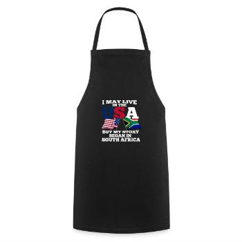 Afrique du Sud - Tablier de cuisine - noir - Devant - AI Model Male 185 dark (185cm)