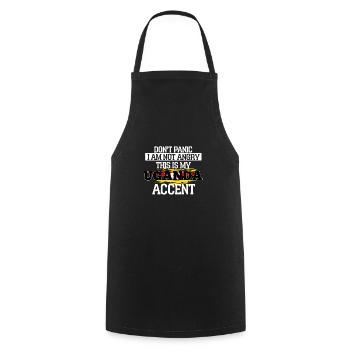 Uganda - Cooking Apron - black - Front - AI Model Male 185 dark (185cm)