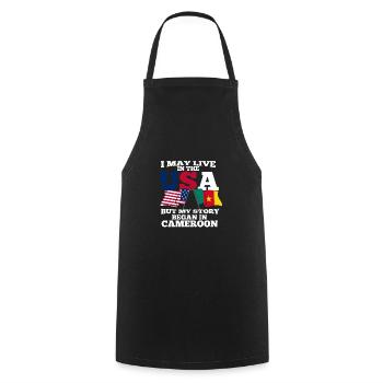 Cameroon - Cooking Apron - black - Front - AI Model Male 185 dark (185cm)
