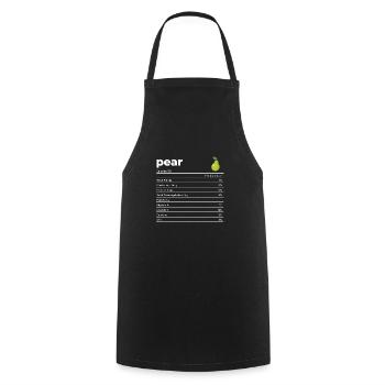 Nutrion Facts Pear - Cooking Apron - black - Front - AI Model Male 185 dark (185cm)