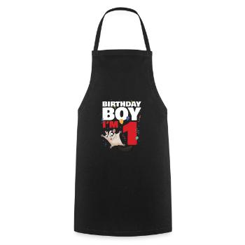 Birthday boy or girl in 2 Sugar Glider - Cooking Apron - black - Front - AI Model Male 185 dark (185cm)
