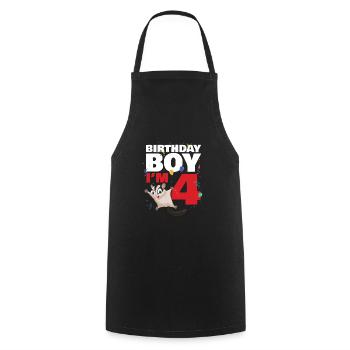 Birthday girl in 5 Sugar Glider - Cooking Apron - black - Front - AI Model Male 185 dark (185cm)