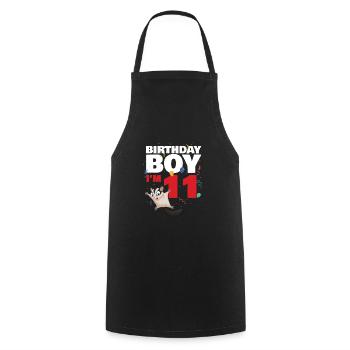 Birthday Girl in 12 Sugar Glider - Cooking Apron - black - Front - AI Model Male 185 dark (185cm)