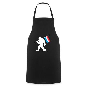 Bigfoot luxembourgeois - Tablier de cuisine - noir - Devant - AI Model Male 185 dark (185cm)