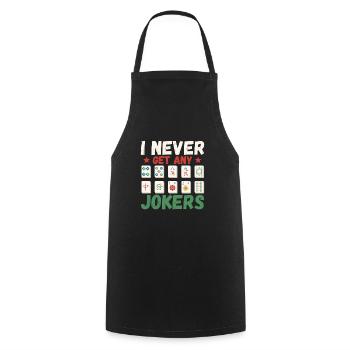 Cadeau pour les fans de Mahjong - Tablier de cuisine - noir - Devant - AI Model Male 185 dark (185cm)