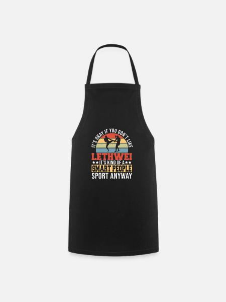 Lethwei burmesisches Geschenk - Kochschürze - Schwarz