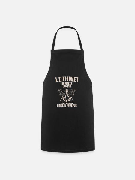 Lethwei burmesisches Geschenk - Kochschürze - Schwarz