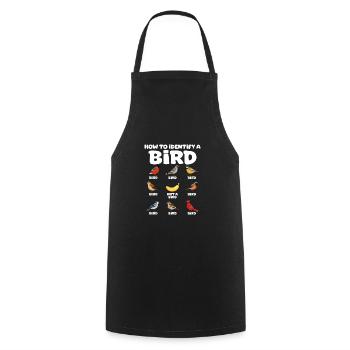 Cadeau de perroquet gris africain - Tablier de cuisine - noir - Devant - AI Model Male 185 dark (185cm)