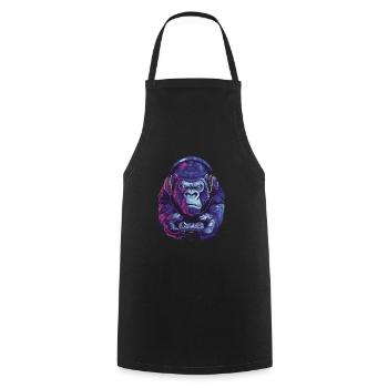 Gorilla Video Game - Cooking Apron - black - Front - AI Model Male 185 dark (185cm)