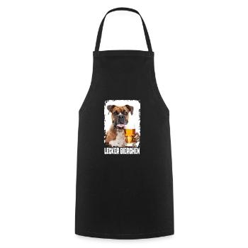 Lecker Bierchen Boxer - Kochschürze - Schwarz - Vorne - AI Model Male 185 dark (185cm)