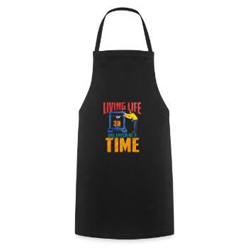 3D Printing - Cooking Apron - black - Front - AI Model Male 185 dark (185cm)