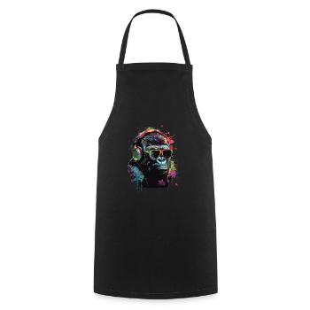 Gorille - Tablier de cuisine - noir - Devant - AI Model Male 185 dark (185cm)