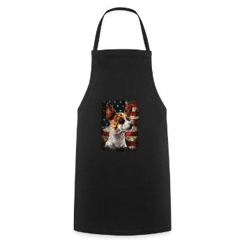 Toy Fox Terrier - Amerika Usa - Kochschürze - Schwarz - Vorne - AI Model Male 185 dark (185cm)