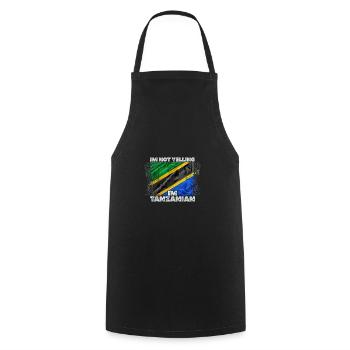Tanzanie - Tablier de cuisine - noir - Devant - AI Model Male 185 dark (185cm)