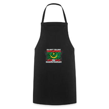 Mauritania - Cooking Apron - black - Front - AI Model Male 185 dark (185cm)