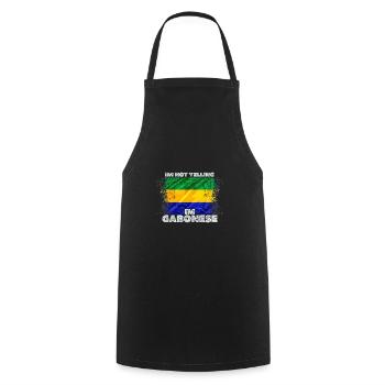 Gabon - Cooking Apron - black - Front - AI Model Male 185 dark (185cm)