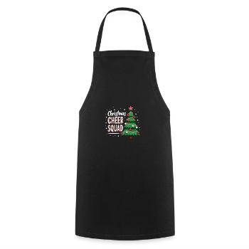Noël joie cheer squad arbre plaisir - Tablier de cuisine - noir - Devant - AI Model Male 185 dark (185cm)