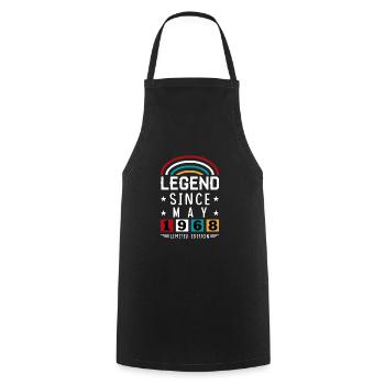 1968 Legend Since Birthday Gift May - Cooking Apron - black - Front - AI Model Male 185 dark (185cm)