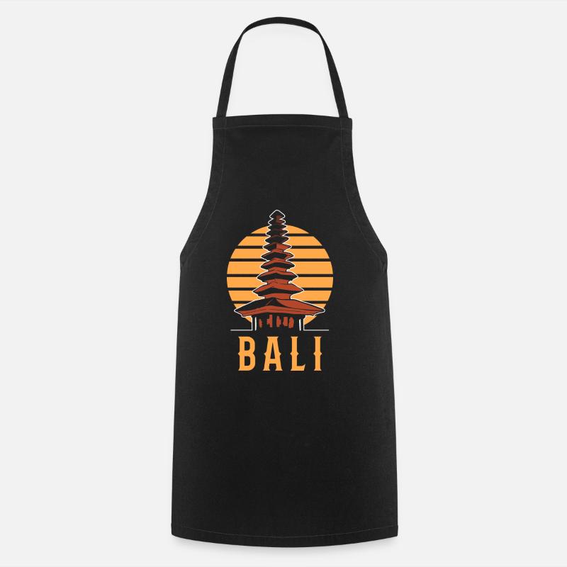 Bali Indonesia - Cooking Apron - black