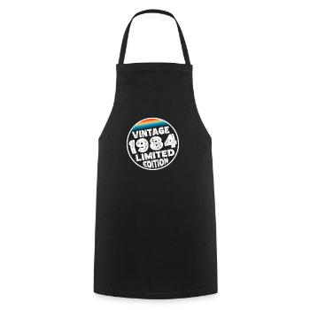 Vintage 1984 Birthday Gift Birthday Party - Cooking Apron - black - Front - AI Model Male 185 dark (185cm)