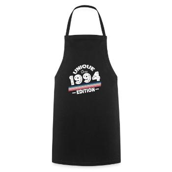 Unique depuis 1994 Edition Anniversaire Millésime 1994 - Tablier de cuisine - noir - Devant - AI Model Male 185 dark (185cm)