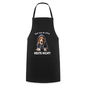 Heute nicht! - grummeliger Hund - Kochschürze - Schwarz - Vorne - AI Model Male 185 dark (185cm)