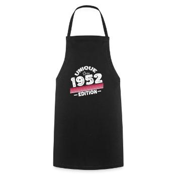 Unique Since 1952 Edition Birthday Vintage 1952 - Cooking Apron - black - Front - AI Model Male 185 dark (185cm)