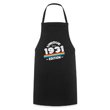 Unique Since 1931 Edition Birthday Vintage 1931 - Cooking Apron - black - Front - AI Model Male 185 dark (185cm)