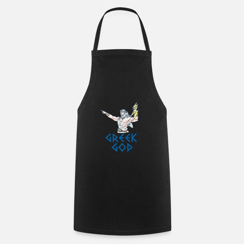 Greek god gift Greece - Cooking Apron - black