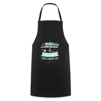 Liverpool - Cooking Apron - black - Front - AI Model Male 185 dark (185cm)