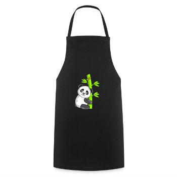 Panda - Cooking Apron - black - Front - AI Model Male 185 dark (185cm)