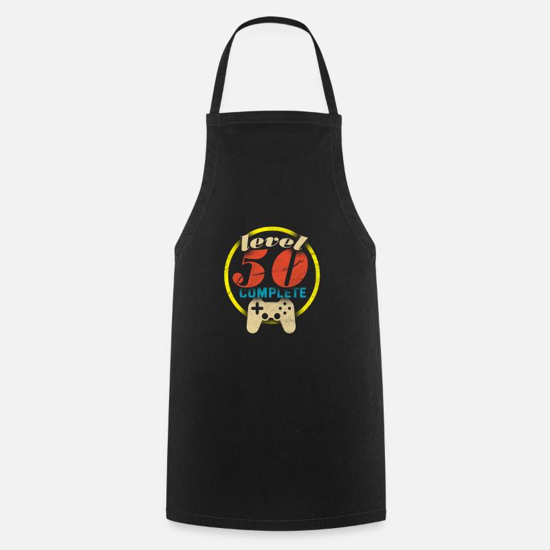 50th birthday - Cooking Apron - black