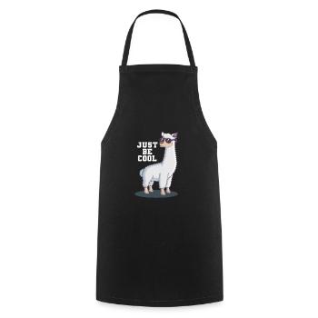 Lama - Cooking Apron - black - Front - AI Model Male 185 dark (185cm)