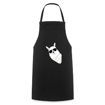 Lama - Cooking Apron - black - Front - AI Model Male 185 dark (185cm)