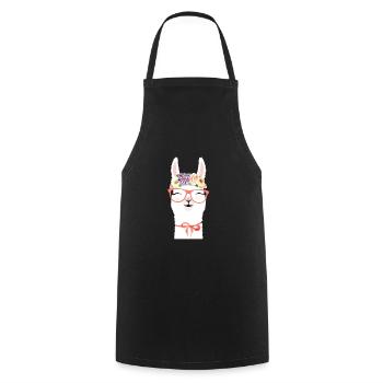 Lama - Cooking Apron - black - Front - AI Model Male 185 dark (185cm)