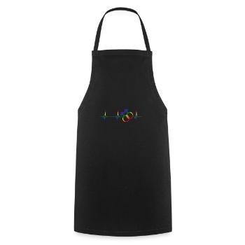 lgbt - Tablier de cuisine - noir - Devant - AI Model Male 185 dark (185cm)