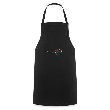 LGBT Gay Lesbisch Regebogen Ehe Gerechtigkeit Gesc - Kochschürze - Schwarz - Vorne - AI Model Male 185 dark (185cm)