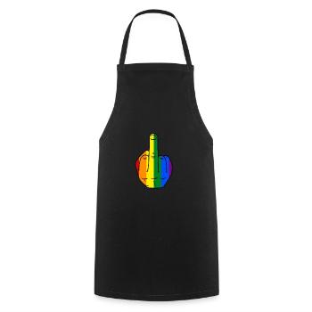 LGBT Gay Lesbisch Regebogen Ehe Gerechtigkeit Gesc - Kochschürze - Schwarz - Vorne - AI Model Male 185 dark (185cm)