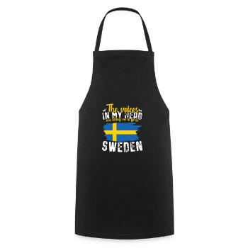 Suède - Tablier de cuisine - noir - Devant - AI Model Male 185 dark (185cm)