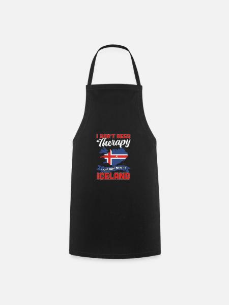 Islande - Tablier de cuisine - noir