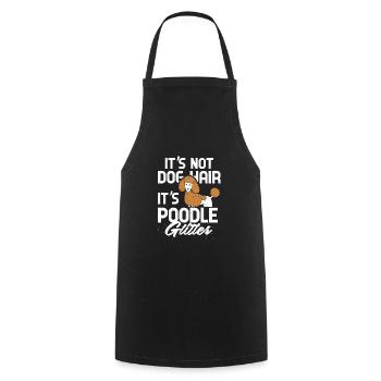 caniche - Tablier de cuisine - noir - Devant - AI Model Male 185 dark (185cm)