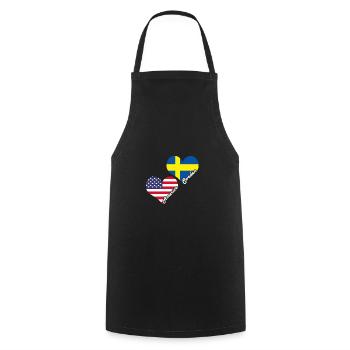 Suède - Tablier de cuisine - noir - Devant - AI Model Male 185 dark (185cm)