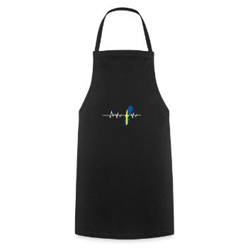 Suède - Tablier de cuisine - noir - Devant - AI Model Male 185 dark (185cm)