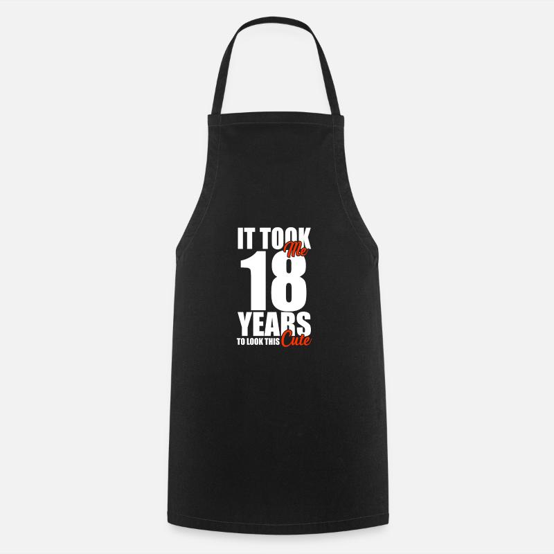 18 ans - Tablier de cuisine - noir