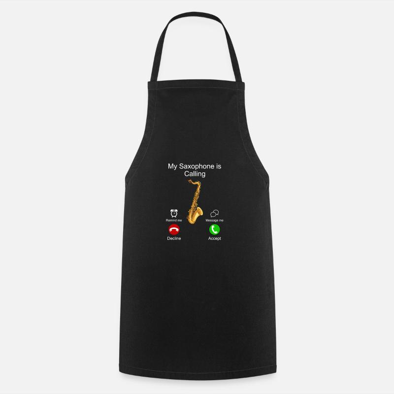 Saxophone - Cooking Apron - black