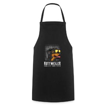 rottweiler - Tablier de cuisine - noir - Devant - AI Model Male 185 dark (185cm)