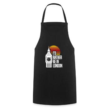 Londres - Tablier de cuisine - noir - Devant - AI Model Male 185 dark (185cm)
