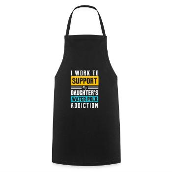 water polo - Cooking Apron - black - Front - AI Model Male 185 dark (185cm)