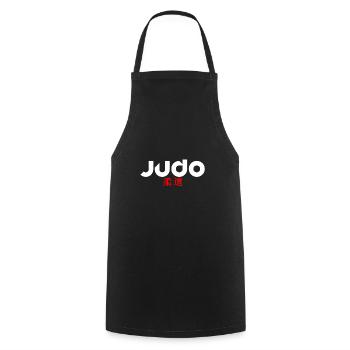 judo - Tablier de cuisine - noir - Devant - AI Model Male 185 dark (185cm)